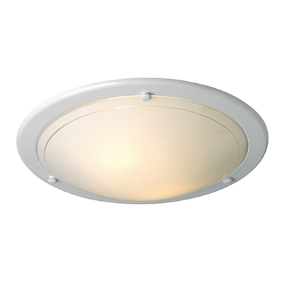 Gym Ceiling Light Satin Chrome E27 2x60w