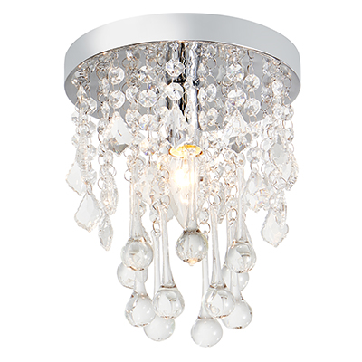 ***Crystal Ceiling Light Chrome E27 1x60w