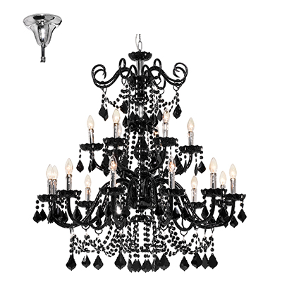 Dream Chandelier Chrome/Black E14 8x40w