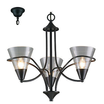 Chandelier Black E14 3x40w