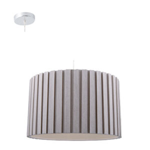 *** Disc *** Lee Pendant Chrome & Grey E27 1x60w