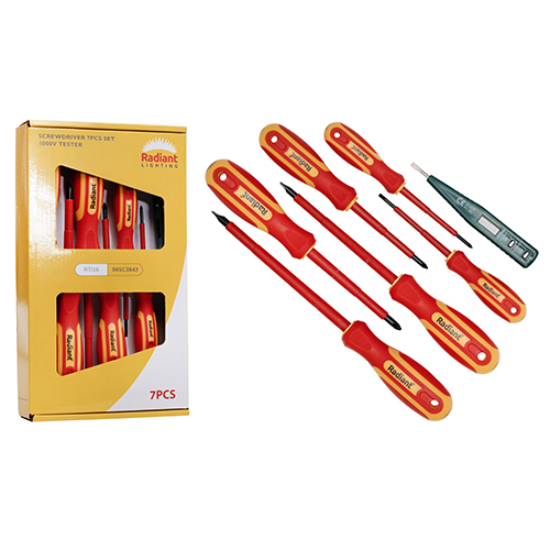 Screwdriver 7Pc Set Insulation & Tester 1000V