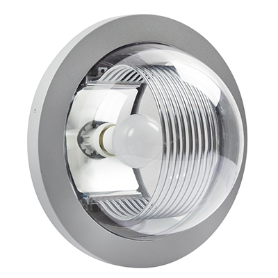 Globe Bulkhead Plain Silver 1xE27