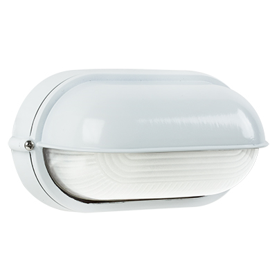 *** Disc *** Bulkhead Oval Small Eyelid White 1xE27