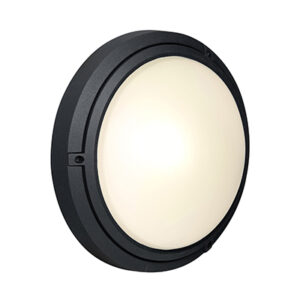 ***disc***Round Plain Bulkhead Black 1xE27