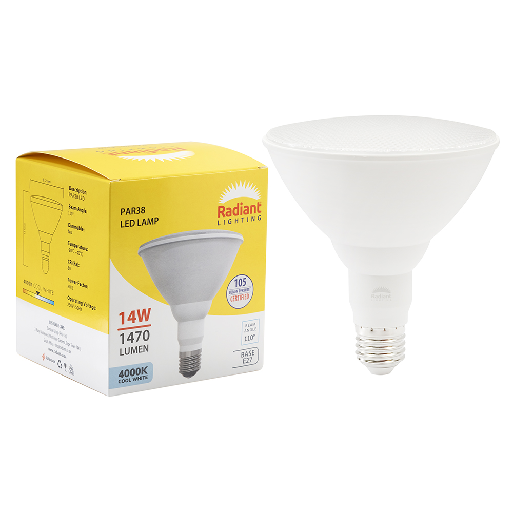 PAR38 14W LED E27 4000K 105lm