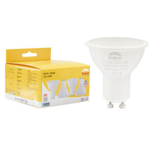 GU10 Frosted Lens 5w LED 4000K Non Dimmable 4 Pack 105lm