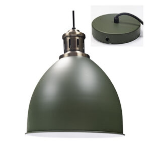 Pendant Steel 330mm Green & Copper E27