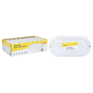 Radiant Oval Bulkhead LED 18W 1600lm 6500K (Sell in PDQ of 8 only)
