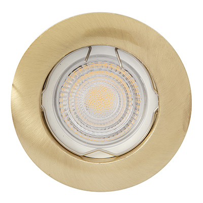 ***Die Cast Downlight 78mm Dia Satin Brass NO L/Holder