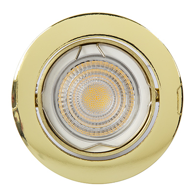 ***Die Cast Downlight 80mm Dia Satin Brass NO L/Holder