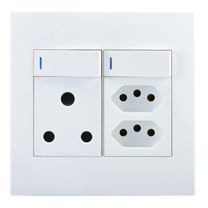 Horizon Modern Single Socket+2 x Euro White