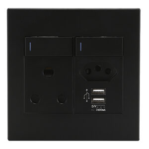 Horizon Modern Sng. Soc.+Euro+2xUSB Black