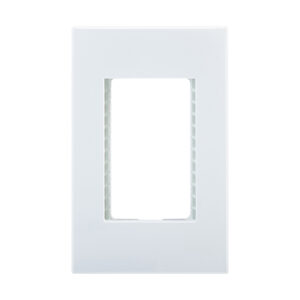 Horizon Modern 3 Lever Grid Plate White