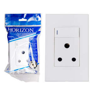 Horizon Modern Single Socket 2x4 Vertical White