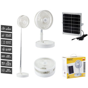 ***Rechargeable Portable Folding Fan with Solar Panel
