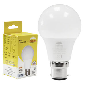 A60 6W LED B22 4000K Box 105lm