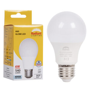A60 6w LED E27 4000K Box N