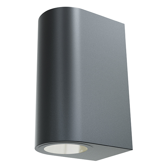 Ombra Outdoor Wall Light Black LED 2x7W