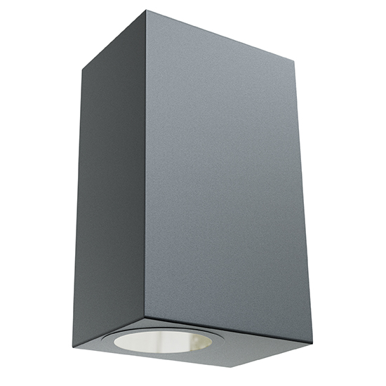 Omni Outdoor Wall Light Square Black LED 2x7W