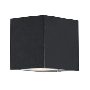 Bue Square Up or Down Outdoor Wall Light Black