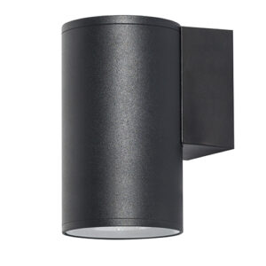 Bue Round Up or Down Outdoor Wall Light Black E27