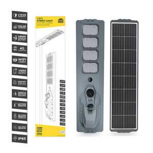 ***Solar Street Light with 4G Camera LED 62w = Traditional 400w