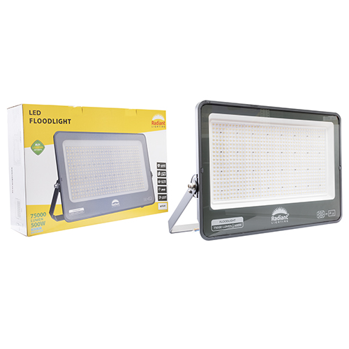 LED 500W Trade Floodlight Grey 6500K 5YRS