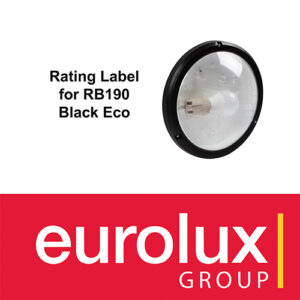 Rating Label for RB190 Black Eco